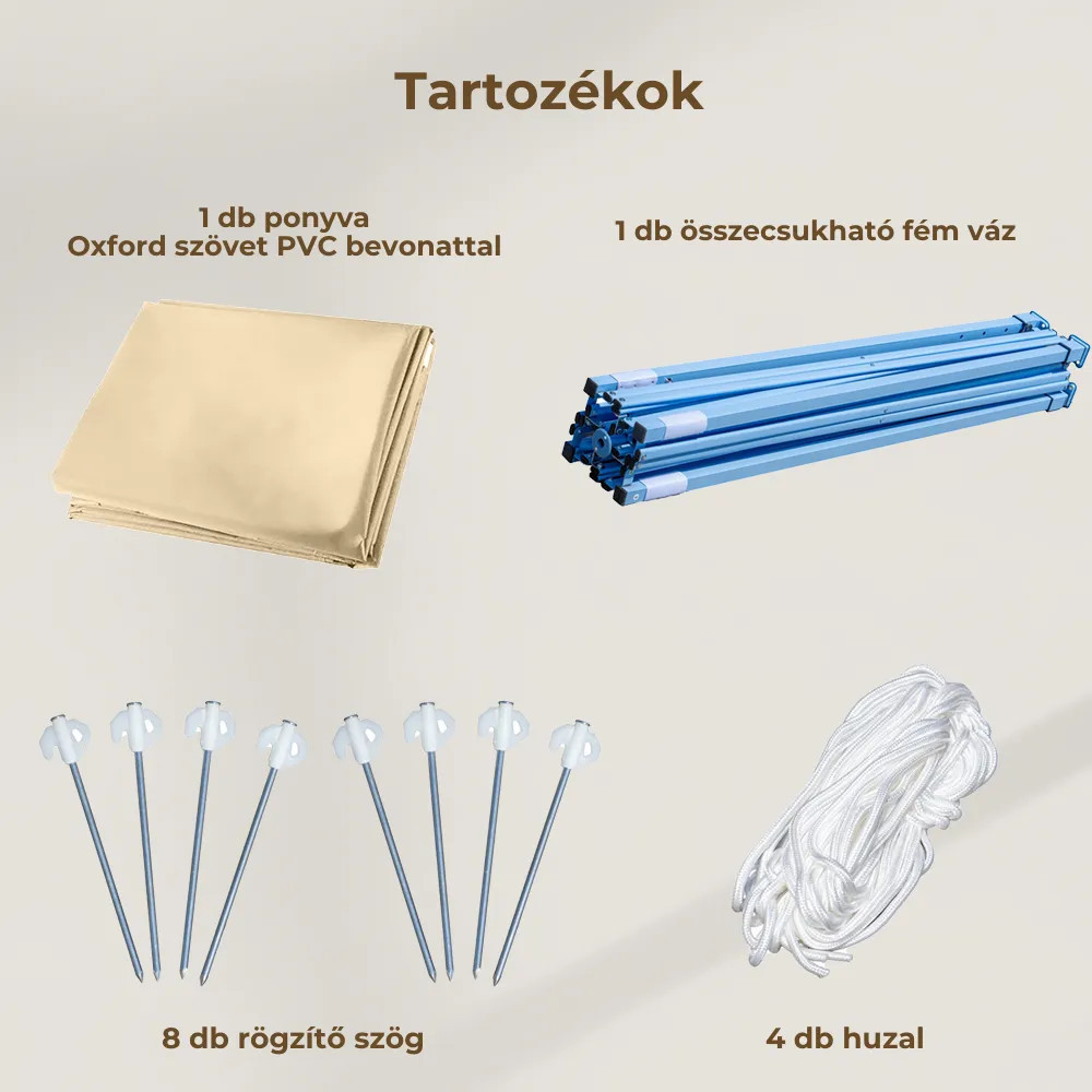 Leziter Foișor pliabil de grădină 3x3 m Mobalis Homvera