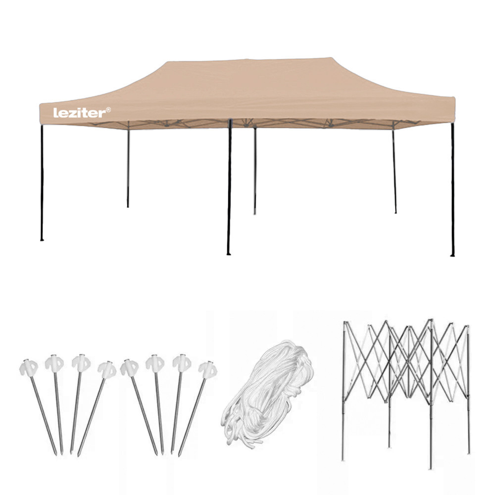 Leziter Foișor pliabil de grădină 3x6 m Mobalis Homvera