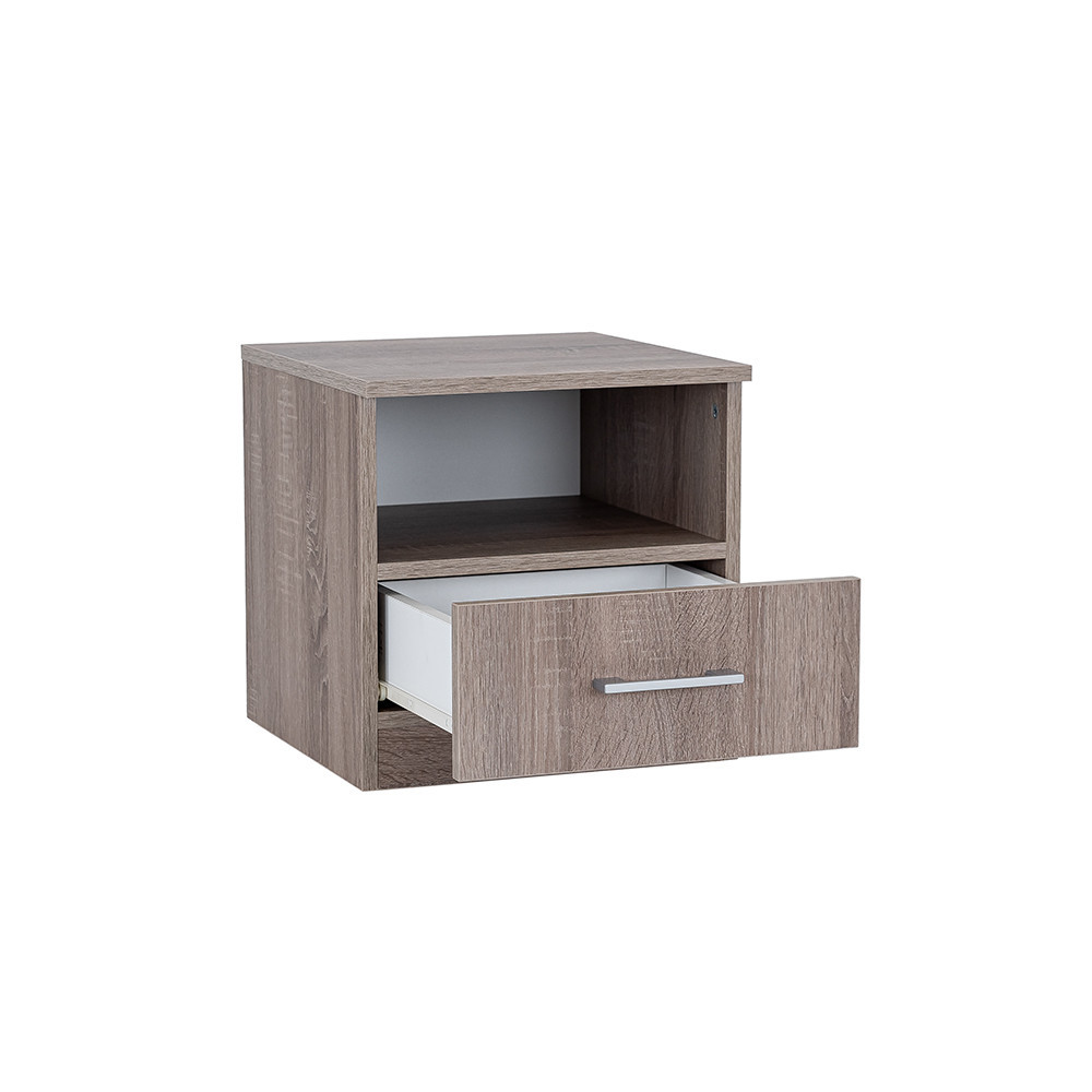 Leziter Noptieră Miami 1 sertar 40x40 cm stejar York-stejar York Mobalis Homvera