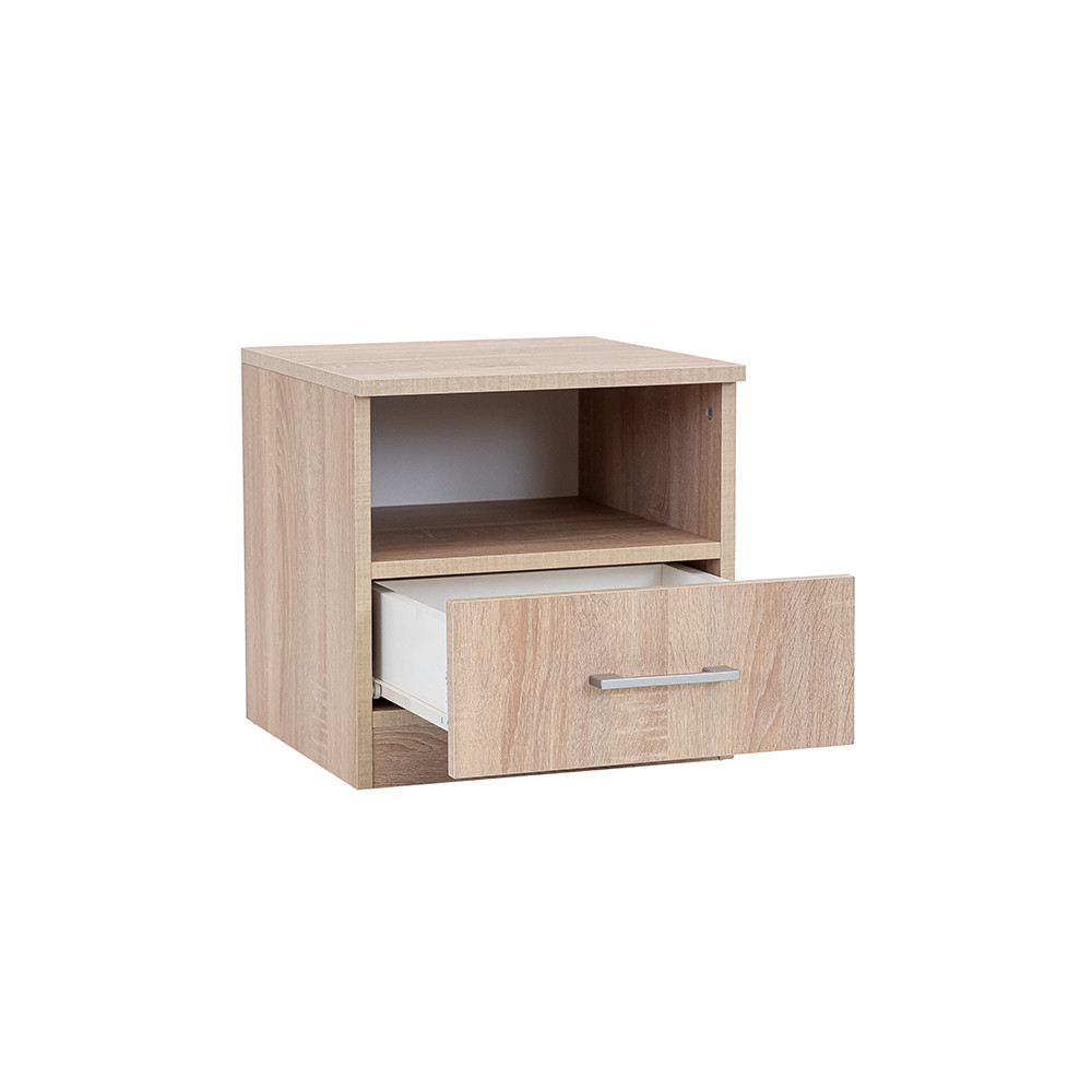 Leziter Noptieră Miami 1 sertar 40x40 cm stejar sonoma-stejar sonoma Mobalis Homvera