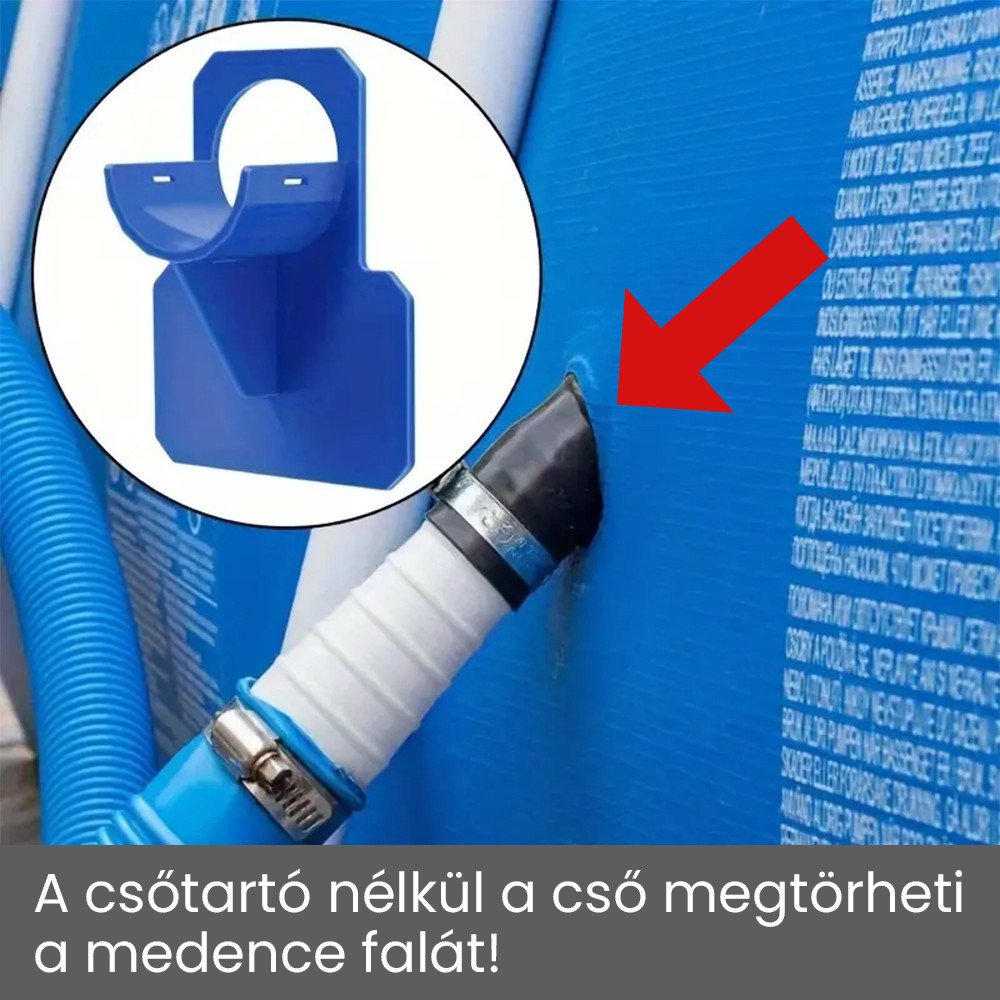 Leziter Suport pentru țeavă de piscină 38 mm gri Mobalis Homvera