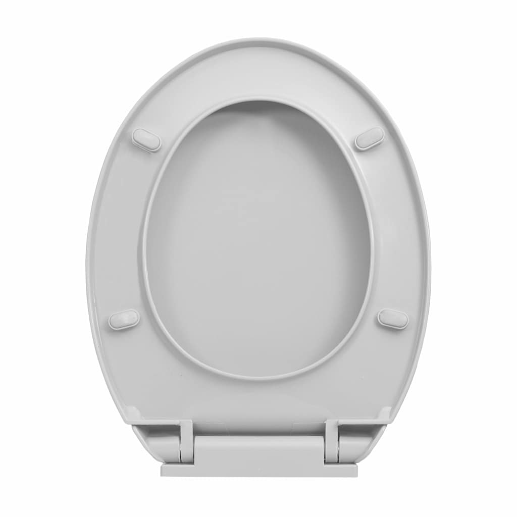 Capac WC cu închidere silențioasă, eliberare rapidă, gri, oval GartenMobel Dekor