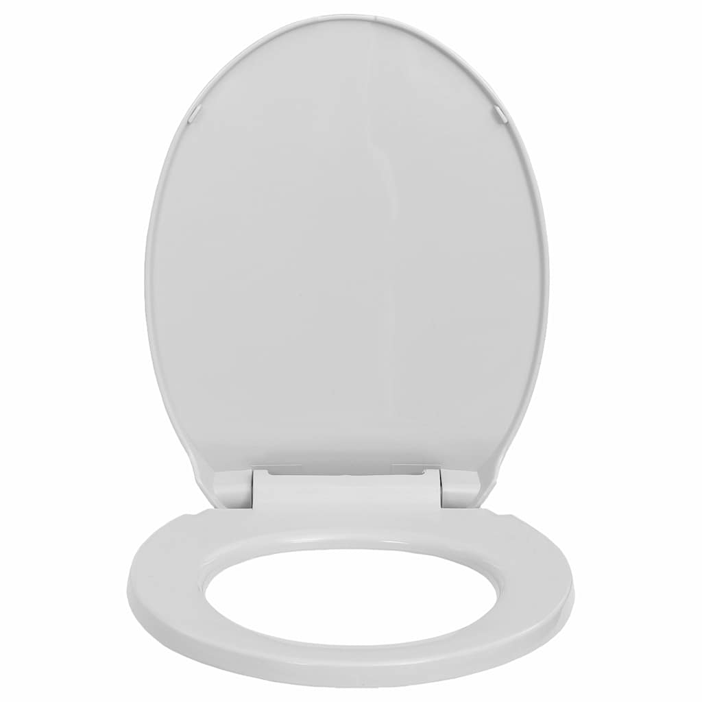 Capac WC cu închidere silențioasă, eliberare rapidă, gri, oval GartenMobel Dekor