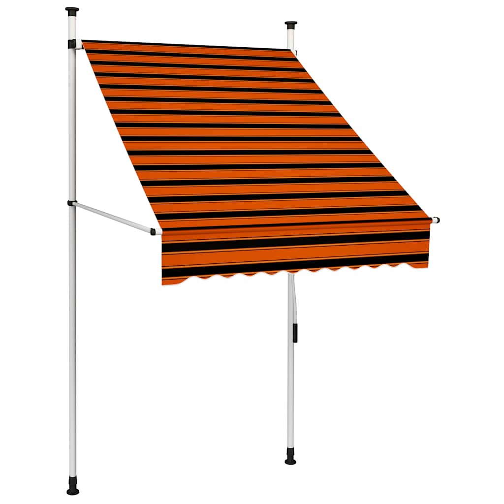 Copertină retractabilă manual, portocaliu și maro, 100 cm GartenMobel Dekor