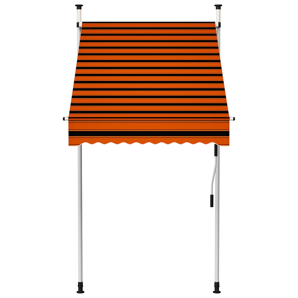 Copertină retractabilă manual, portocaliu și maro, 100 cm GartenMobel Dekor