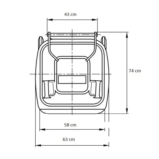 Leziter Container deșeuri 240L maro Mobalis Homvera