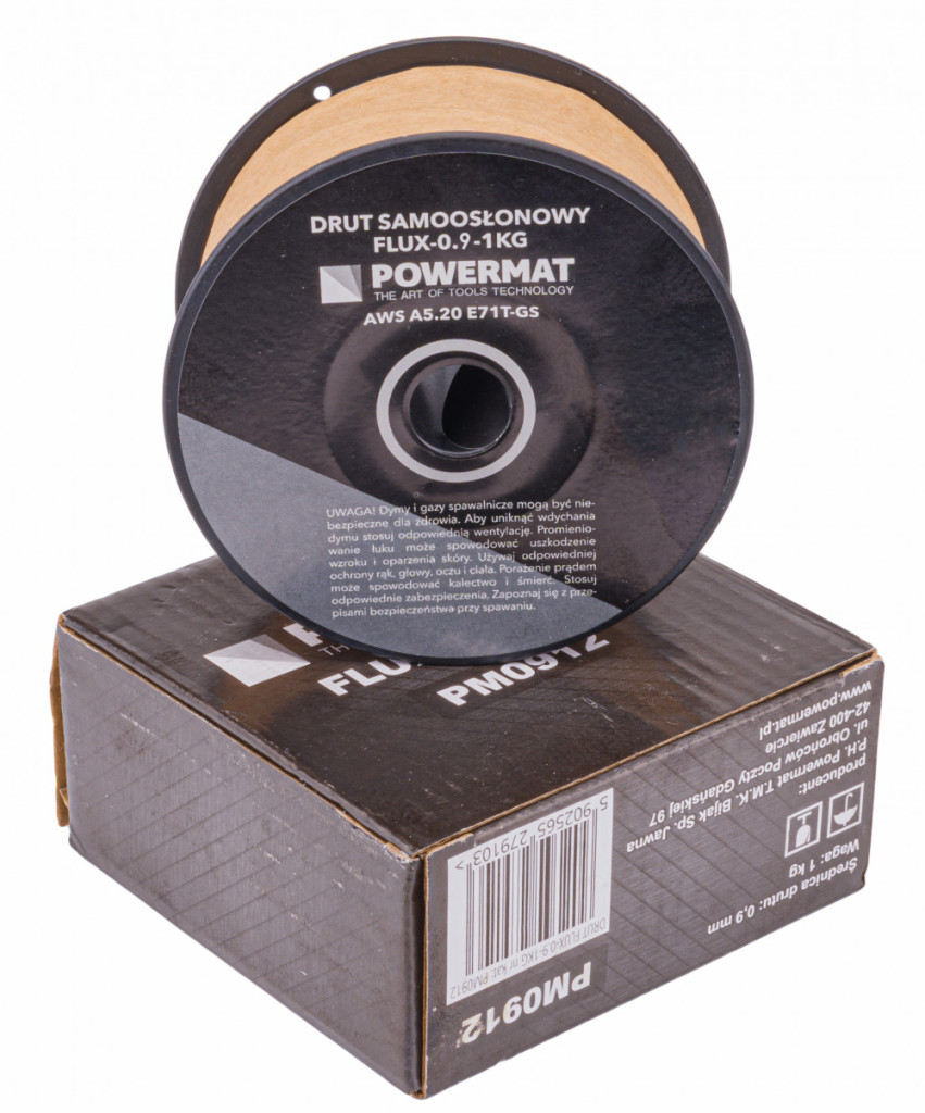 Powermat Sârmă de sudură 0.9mm 1kg FLUX-0.9-1KG Mobalis Homvera