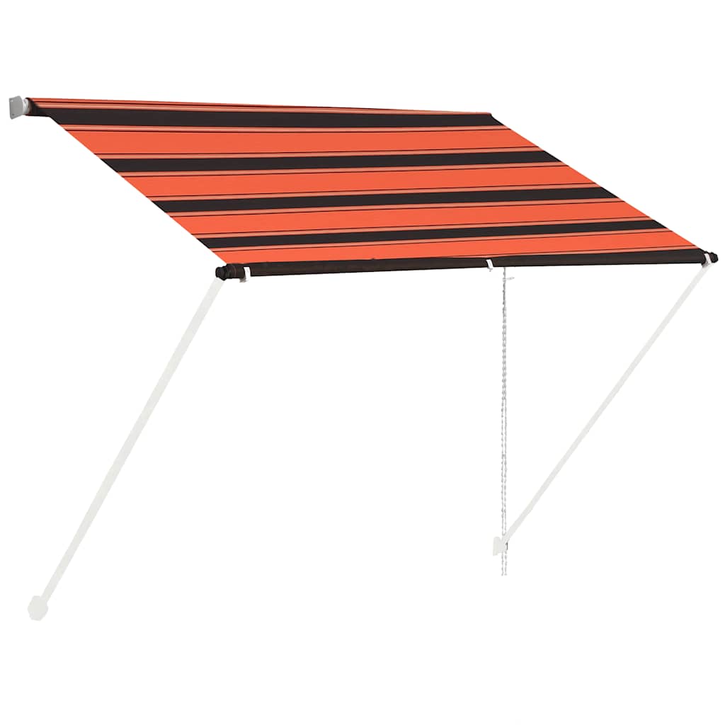 Copertină retractabilă, portocaliu și maro, 100 x 150 cm GartenMobel Dekor