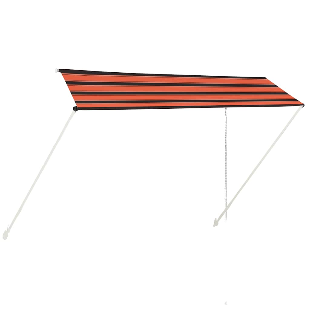 Copertină retractabilă, portocaliu și maro, 350 x 150 cm GartenMobel Dekor