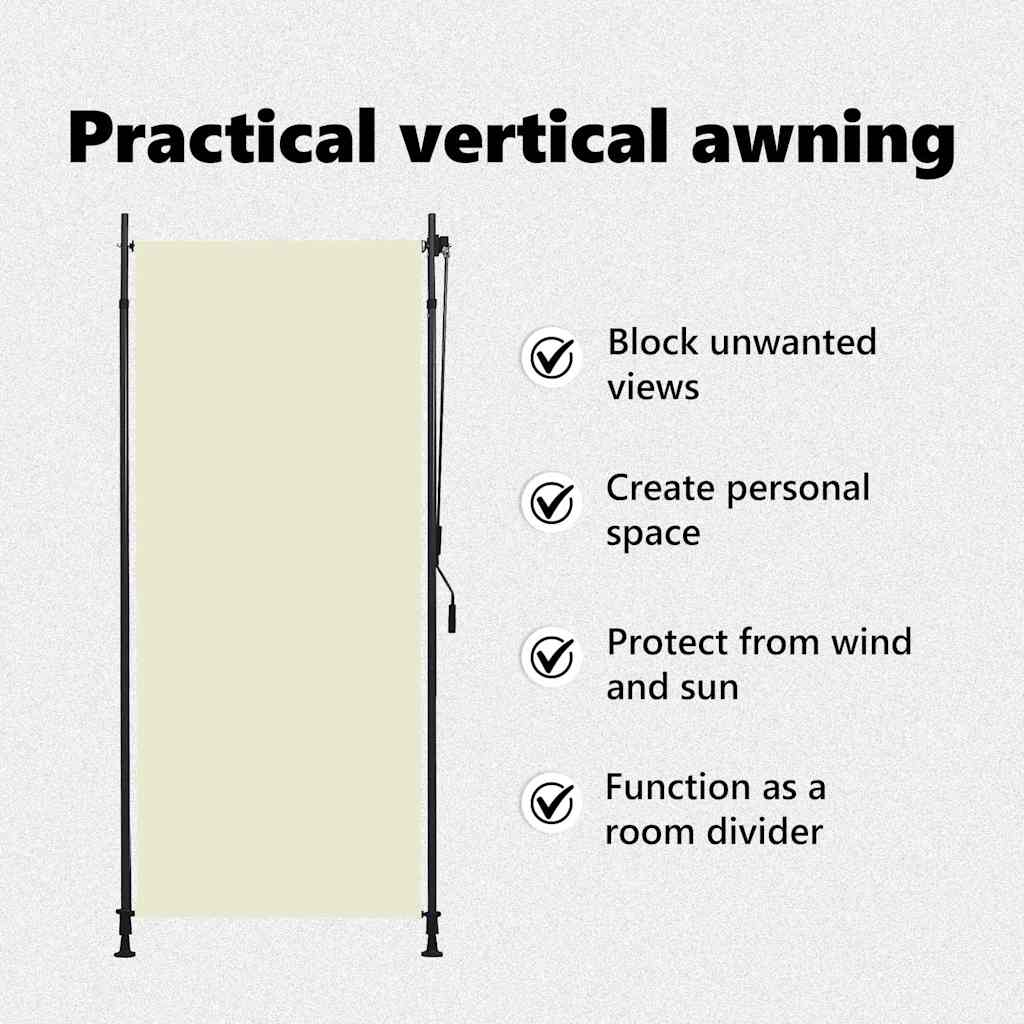 Jaluzea tip rulou de exterior, crem, 100 x 270 cm GartenMobel Dekor
