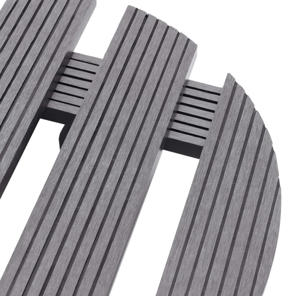 Cărucioare pentru plante, 4 buc., gri, Ø30x7,5 cm, WPC GartenMobel Dekor