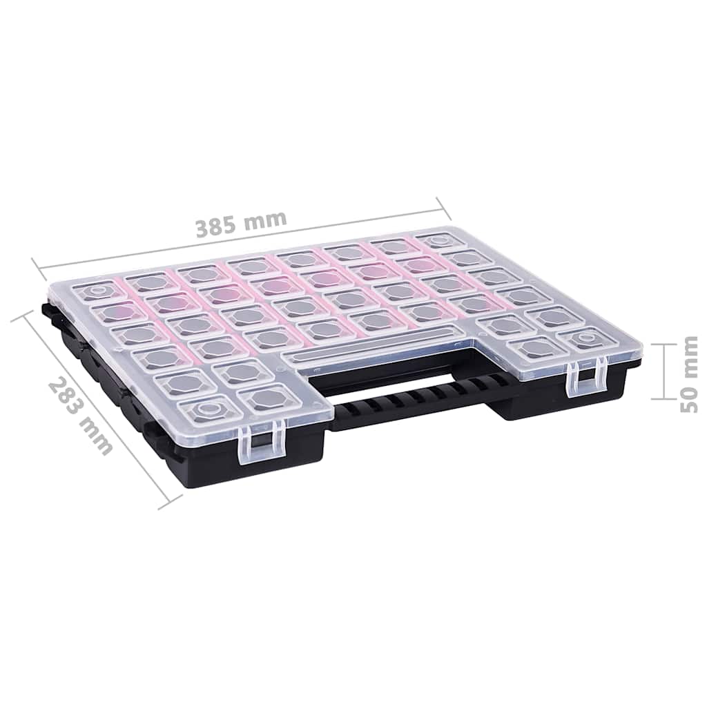 Cutii sortare 5 buc separatoare reglabile 385x283x50 mm plastic GartenMobel Dekor