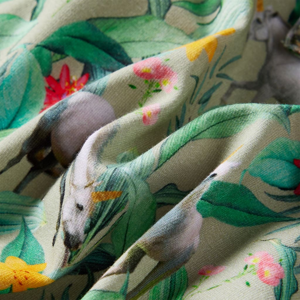 Rochie copii cu mâneci largi kaki deschis 116 GartenMobel Dekor