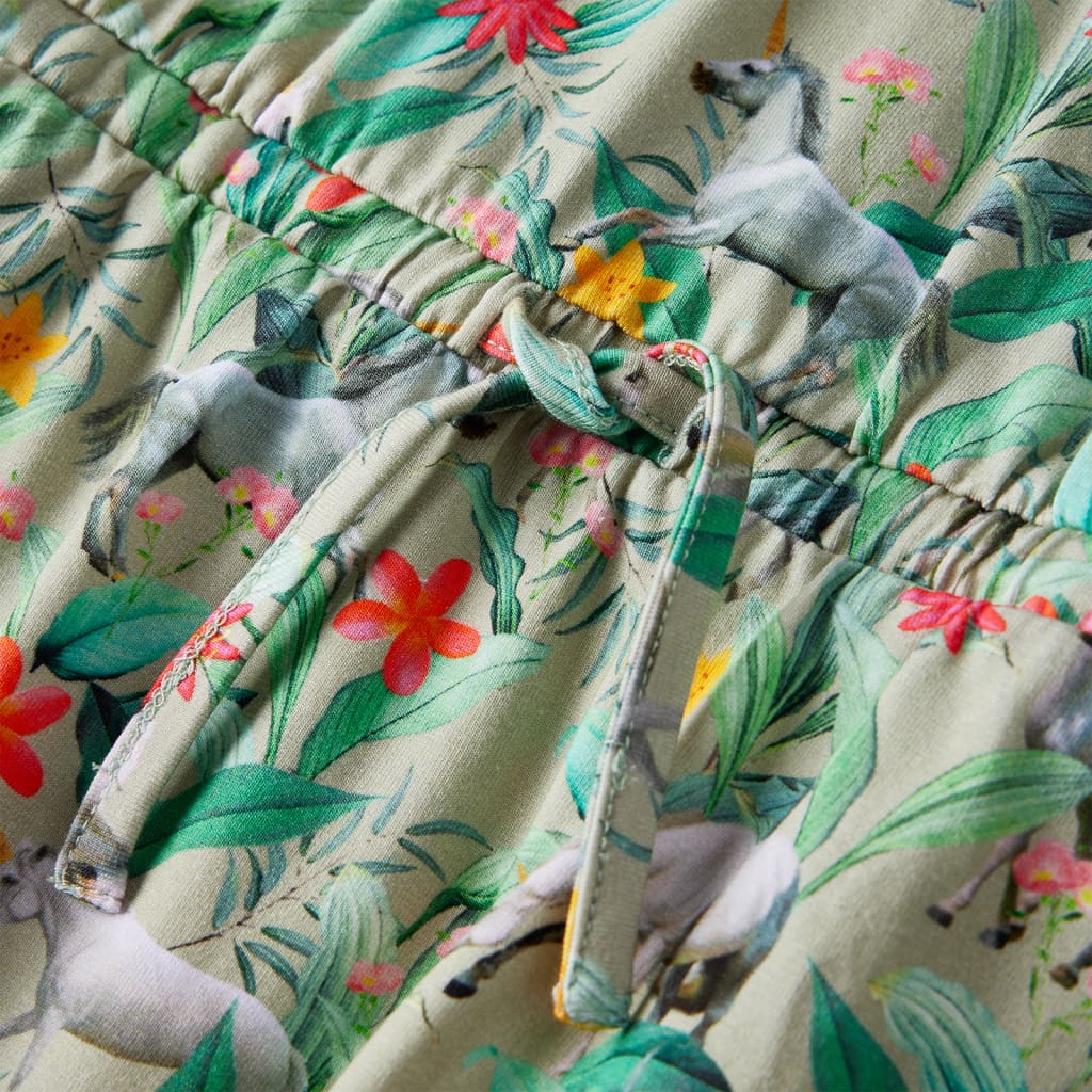 Rochie copii cu mâneci largi kaki deschis 116 GartenMobel Dekor