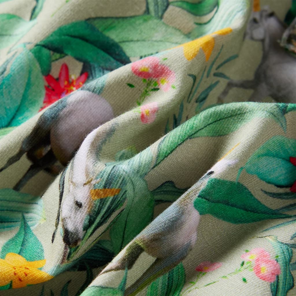 Rochie copii cu mâneci largi kaki deschis 128 GartenMobel Dekor