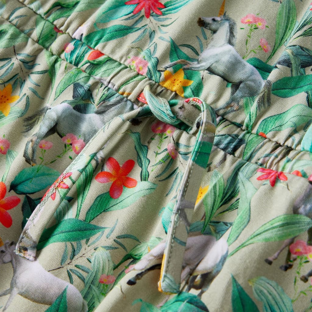 Rochie copii cu mâneci largi kaki deschis 140 GartenMobel Dekor