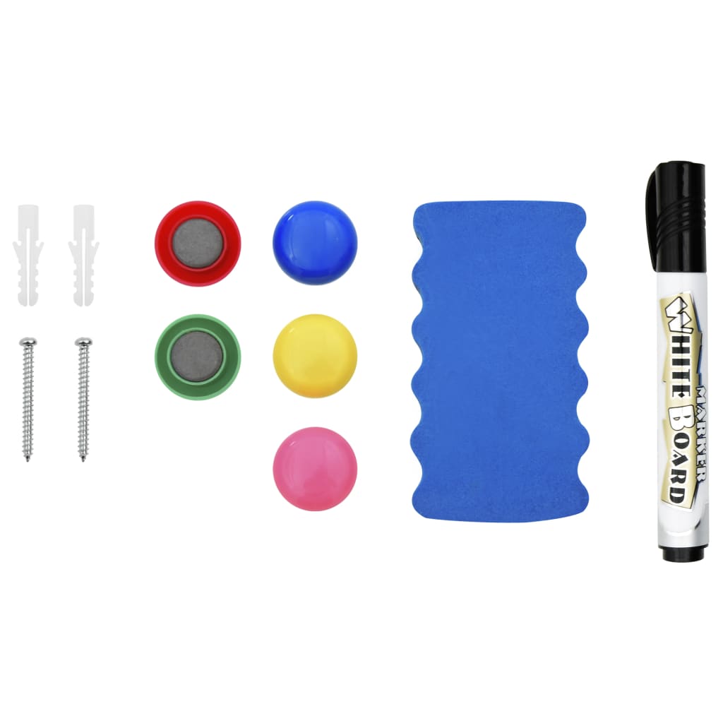 Tablă magnetică albă cu ștergere uscată 60x40 cm oțel GartenMobel Dekor