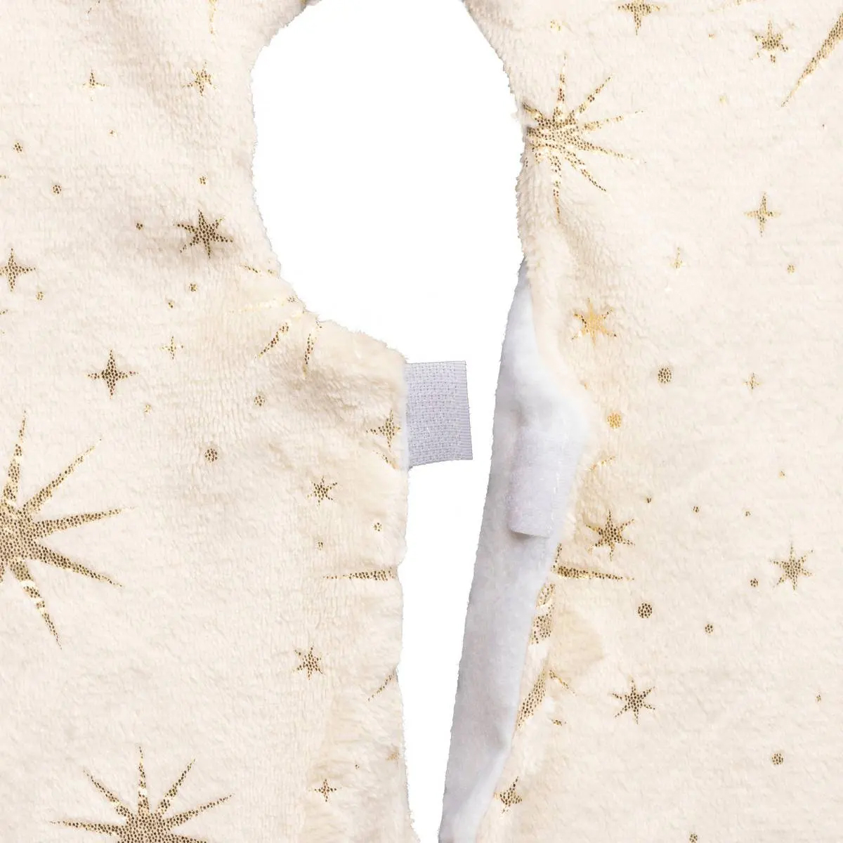 Covoras de pus sub bradul de Craciun, diametru 90 cm, cu stele aurii, alb Household NewTrend