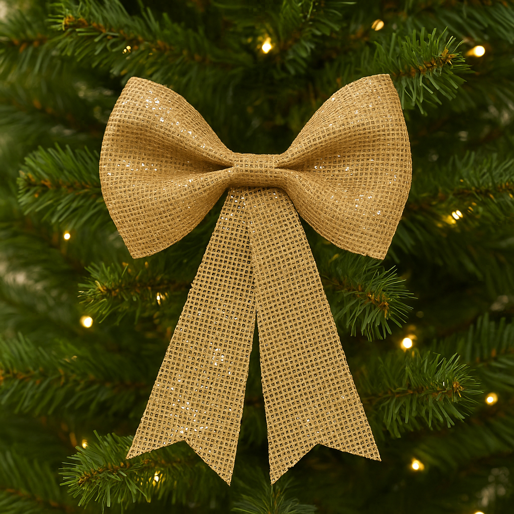 Fundita decorativa cu paiete pentru bradul de Craciun, 19x24 cm, auriu Household NewTrend