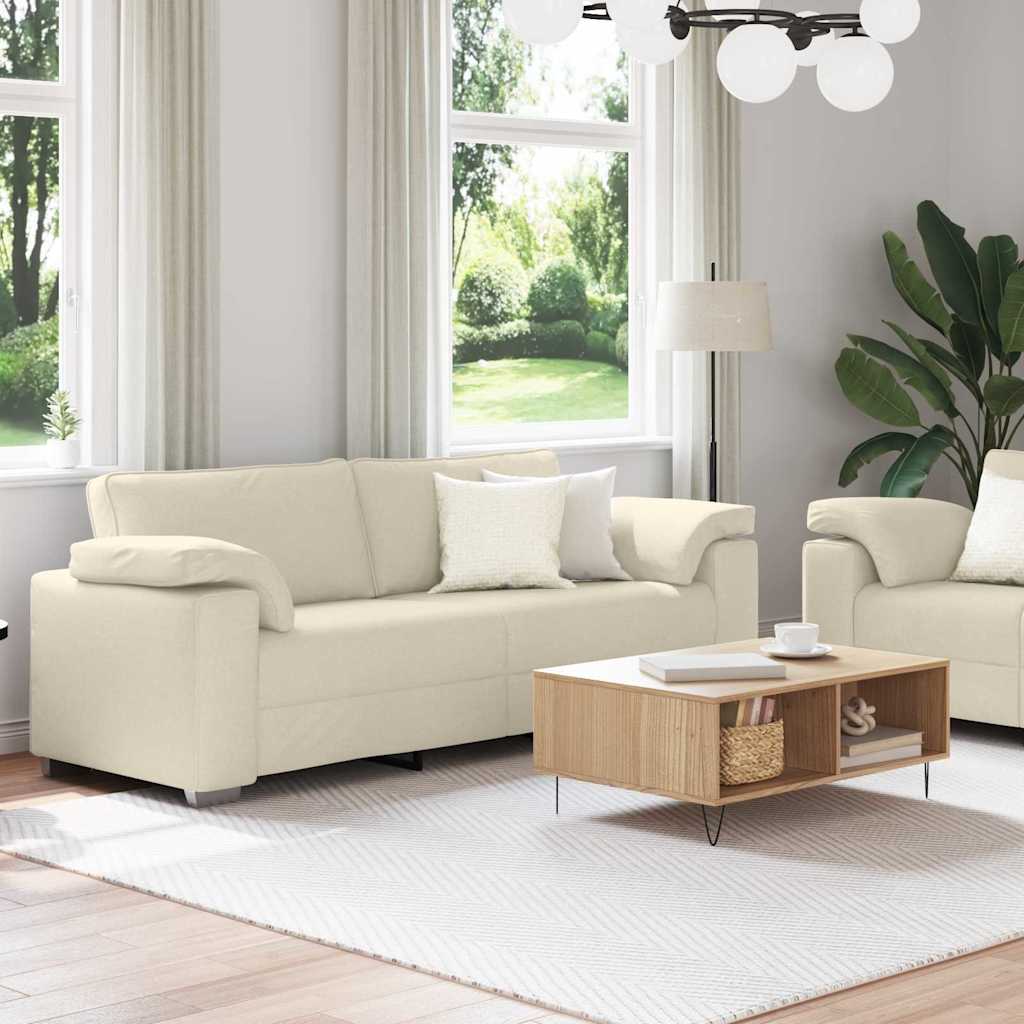 Canapea cu pernă cu pernă 2 pcs Bej 219 x 77 x 82 cm in GartenMobel Dekor