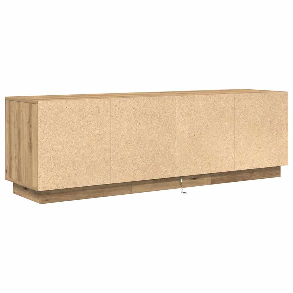 Dulap TV cu lumini LED Artisan Stejar 160,5x41x50 cm GartenMobel Dekor