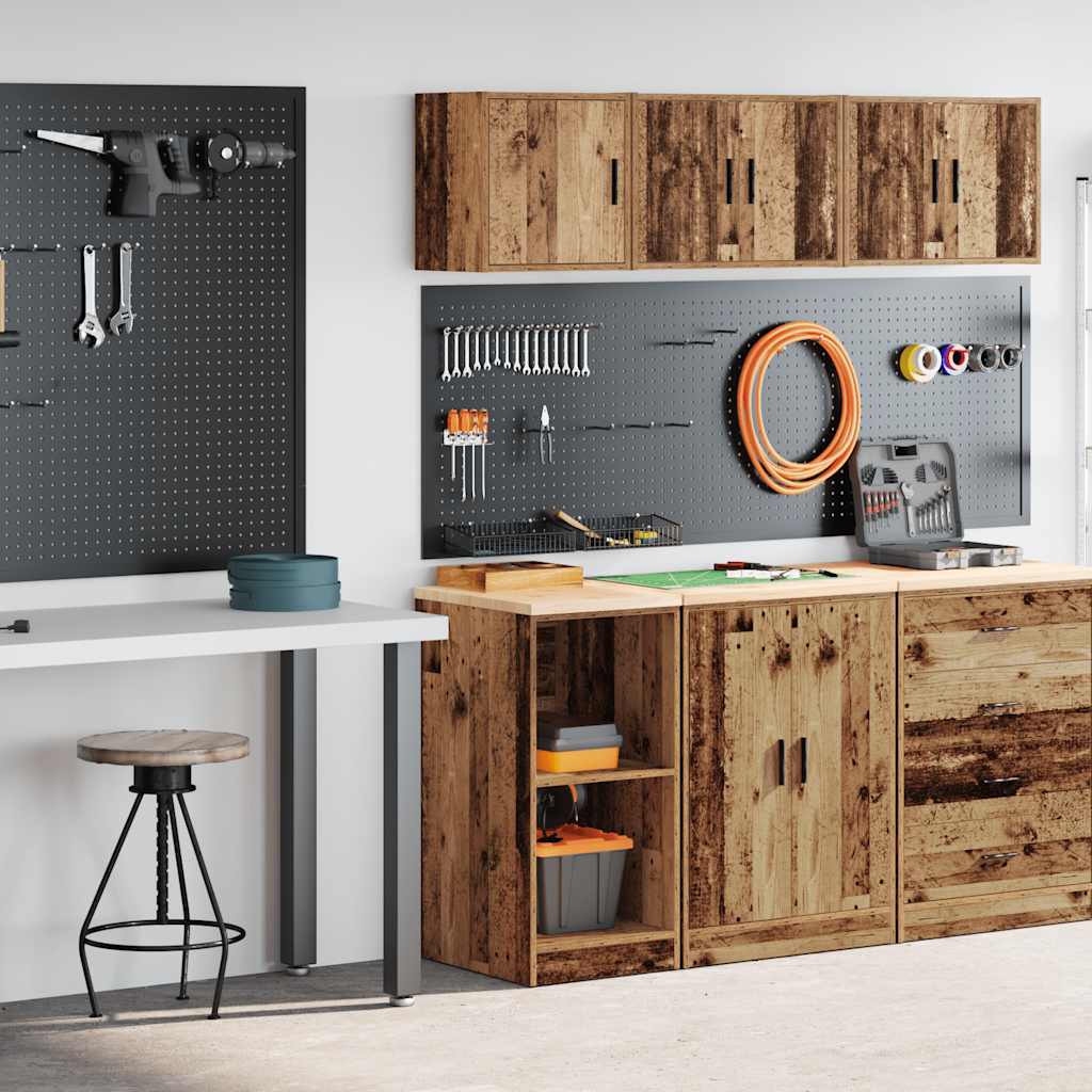 Dulapuri de garaj 2 buc Lemn vechi Lemn prelucrat GartenMobel Dekor