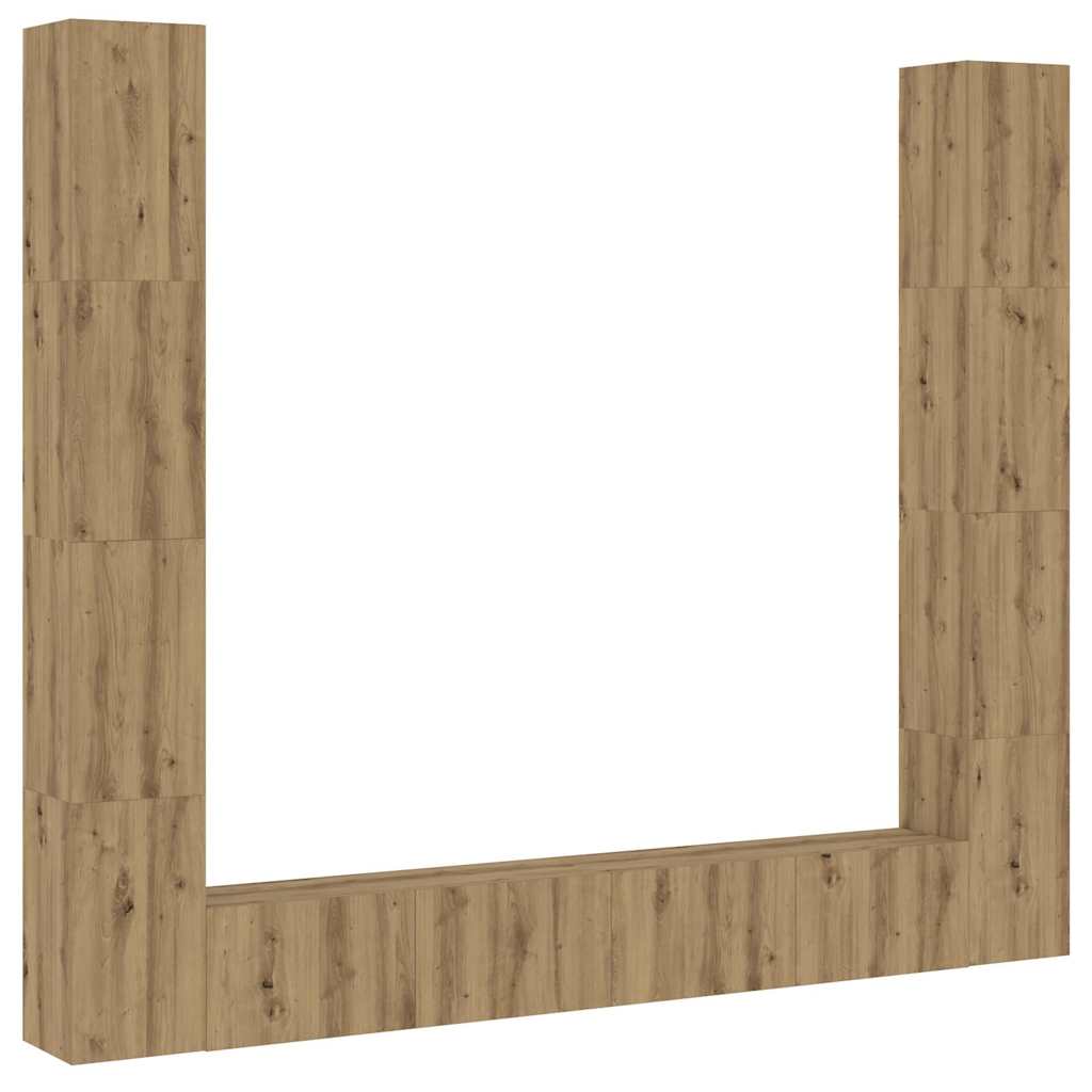 Dulapuri TV montate pe perete 6 buc. stejar artizanal Lemn GartenMobel Dekor