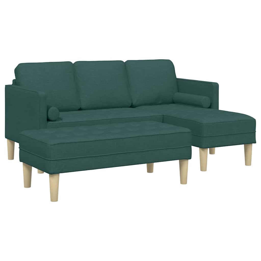 Set de canapea 2 pcs Verde închis 173 x 131 x 67 cm țesătură GartenMobel Dekor