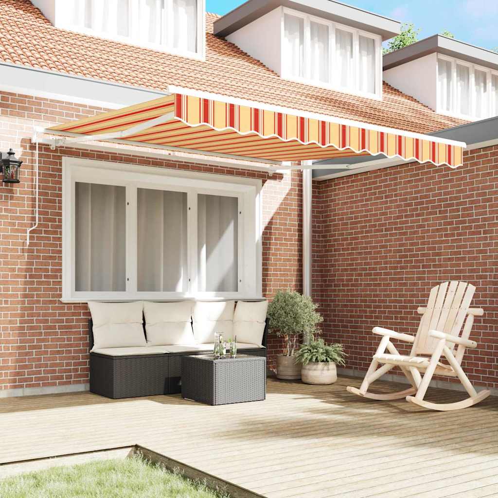 Cortina Retractabilă Dungi Galben și portocalie 300 x 250 cm GartenMobel Dekor