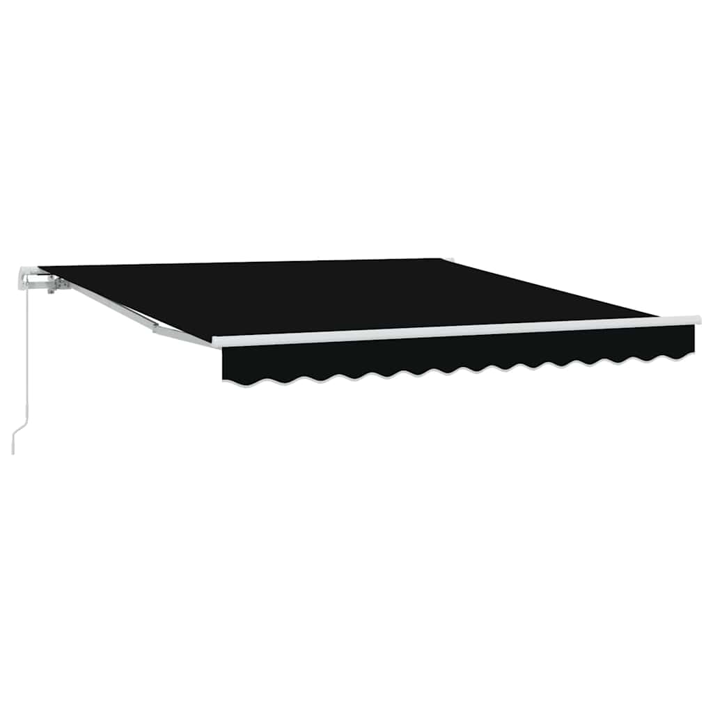 Copertină Negru 3 x 2,5 m Poliester și metal GartenMobel Dekor