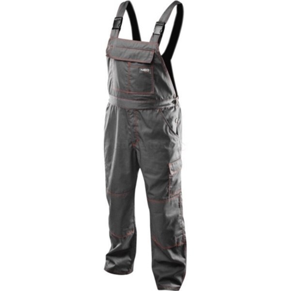 Pantalon cu pieptar de lucru gri Neo Tools 81-430 HardWork ToolsRange