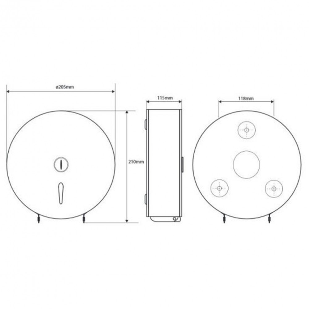 Bemeta HOTEL PROGRAM Distribuitor de hârtie igienică Jumbo-roll, inox, 21 cm Mobalis Homvera