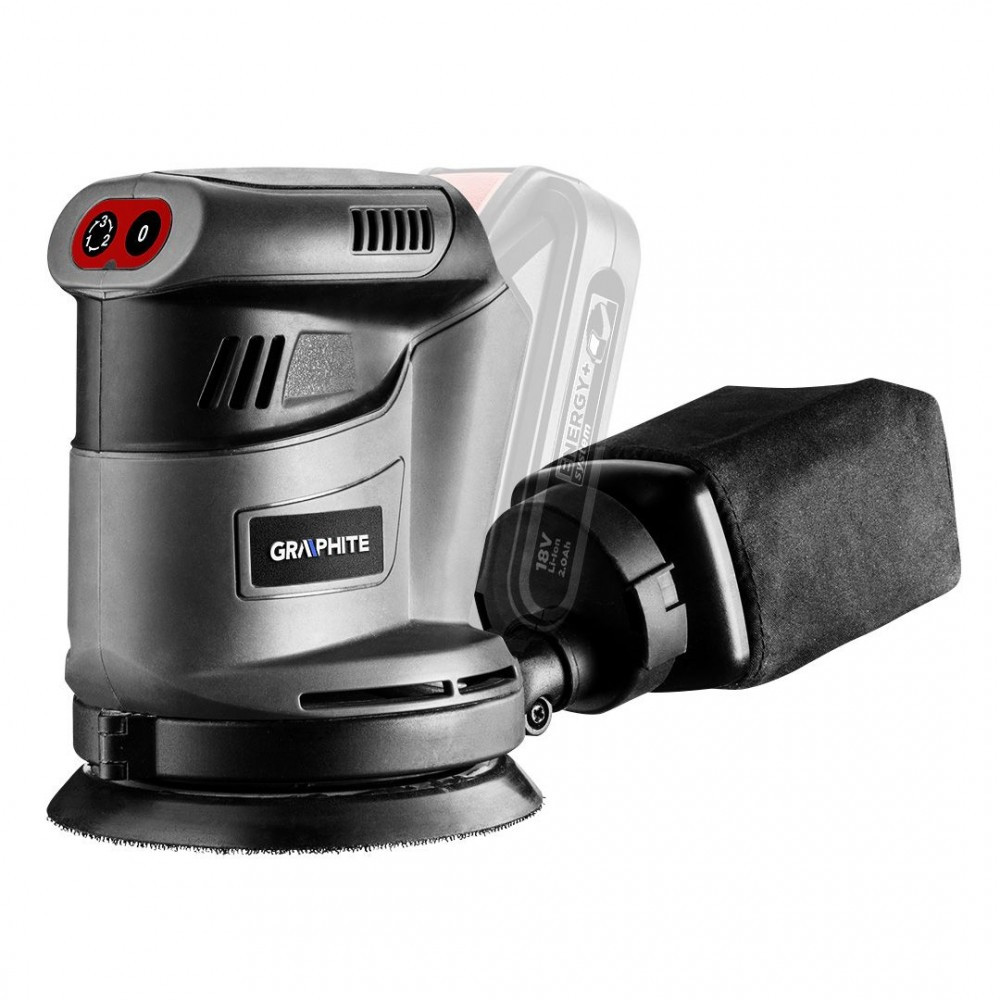 Graphite ȘLEFUIT ORBITAL FĂRĂ ACUMULATOR ENERGY, 18V, 125MM, FĂRĂ BATERIE!, GRAFIT Mobalis Homvera