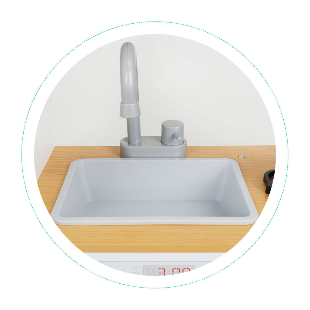 Homelux Bucătărie pentru copii din lemn cu lumini și vase Mobalis Homvera