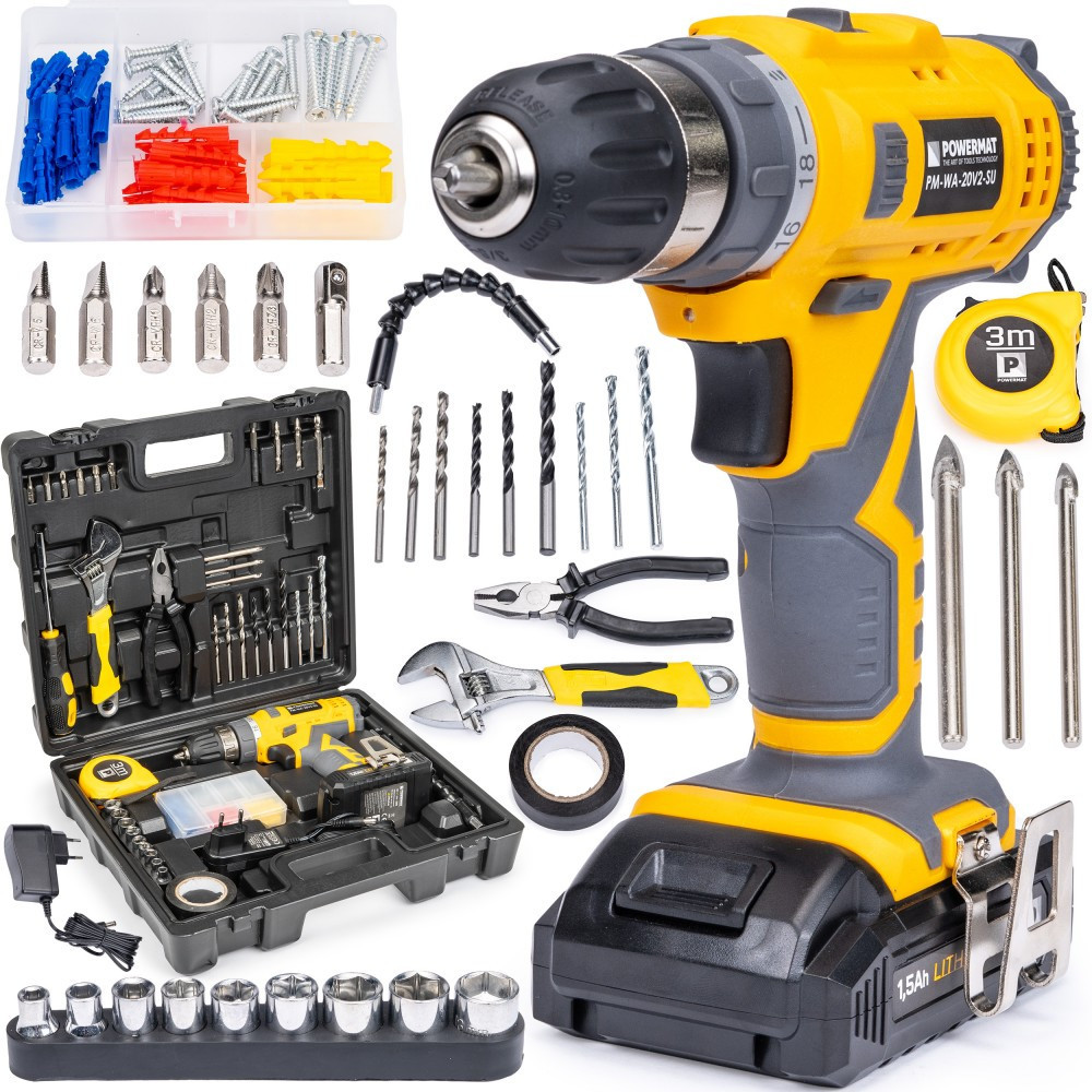 Powermat Set șurubelnițe fără fir 100 buc PM-WA-20V2-SU Mobalis Homvera