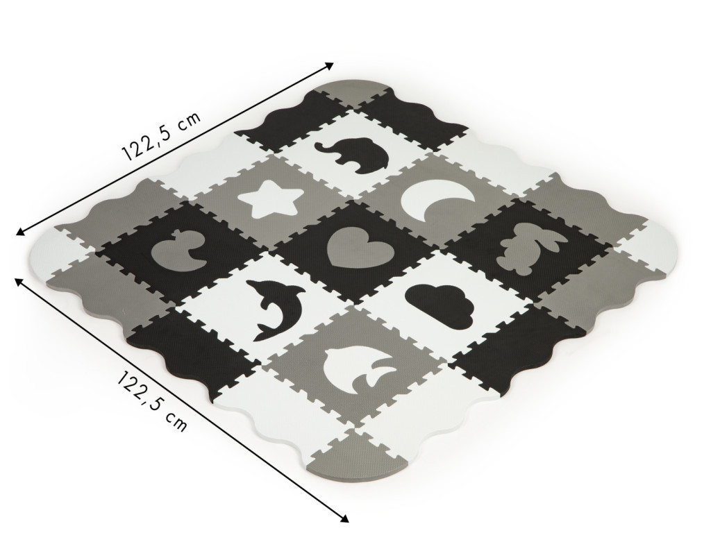 Homelux Covoraș puzzle din spumă cu gard, 25 de piese Mobalis Homvera