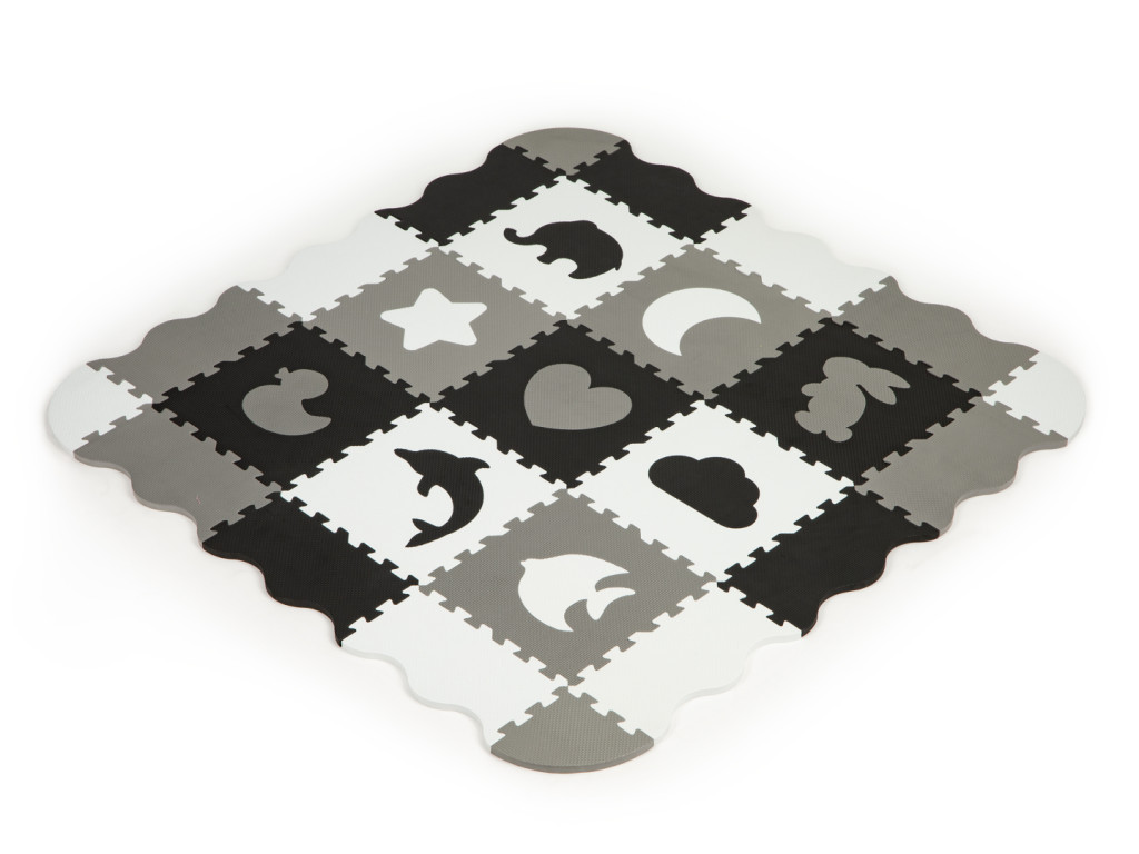 Homelux Covoraș puzzle din spumă cu gard, 25 de piese Mobalis Homvera