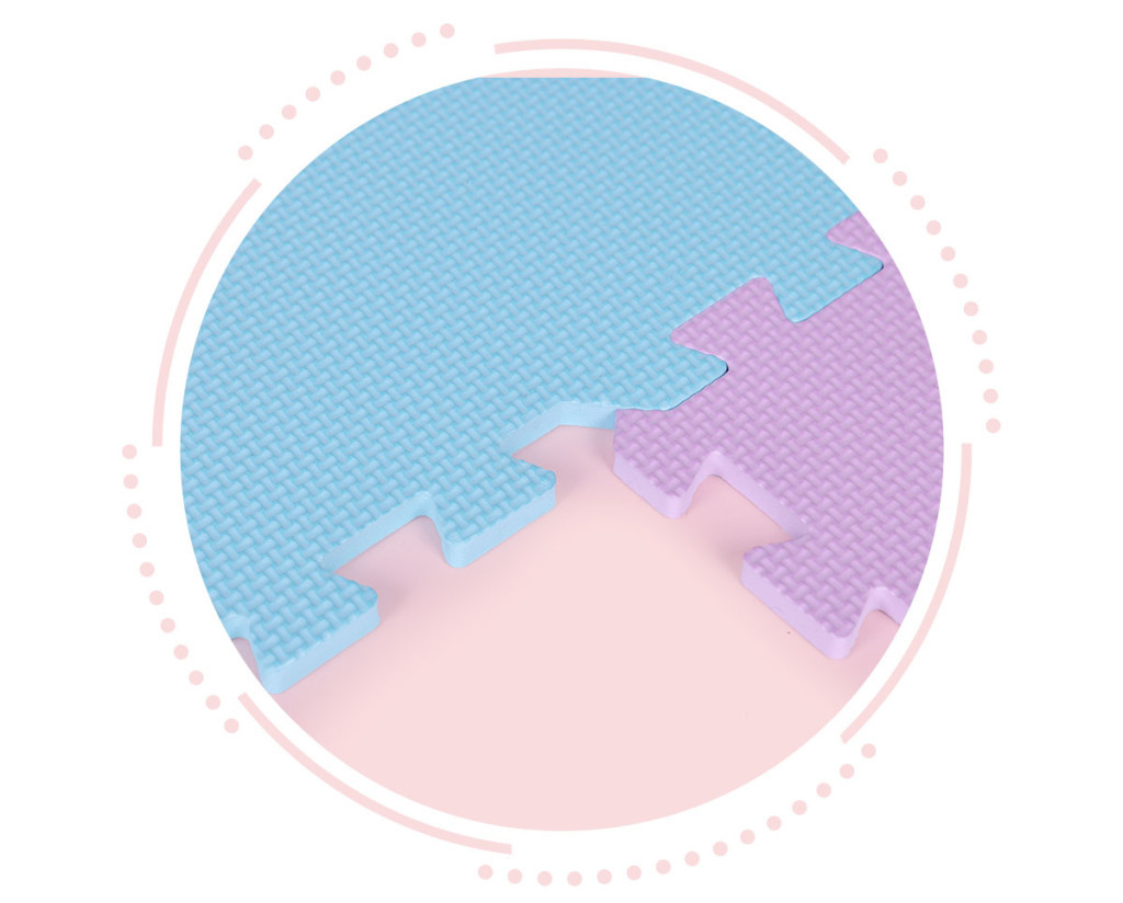 Homelux Covoraș puzzle din spumă cu gard 141,5x141,5 cm 24 buc Mobalis Homvera