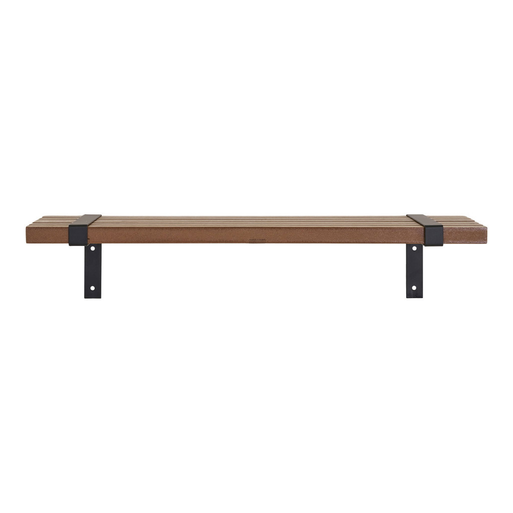 House Nordic Raft de perete Luxor, furnir de frasin, metal, natural, negru 50x15x10 cm Mobalis Homvera
