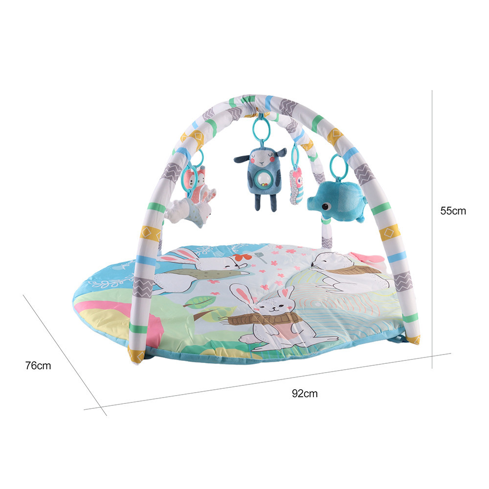 Leziter Covoraș de joacă cu pod de joacă și urechi mobile Mobalis Homvera