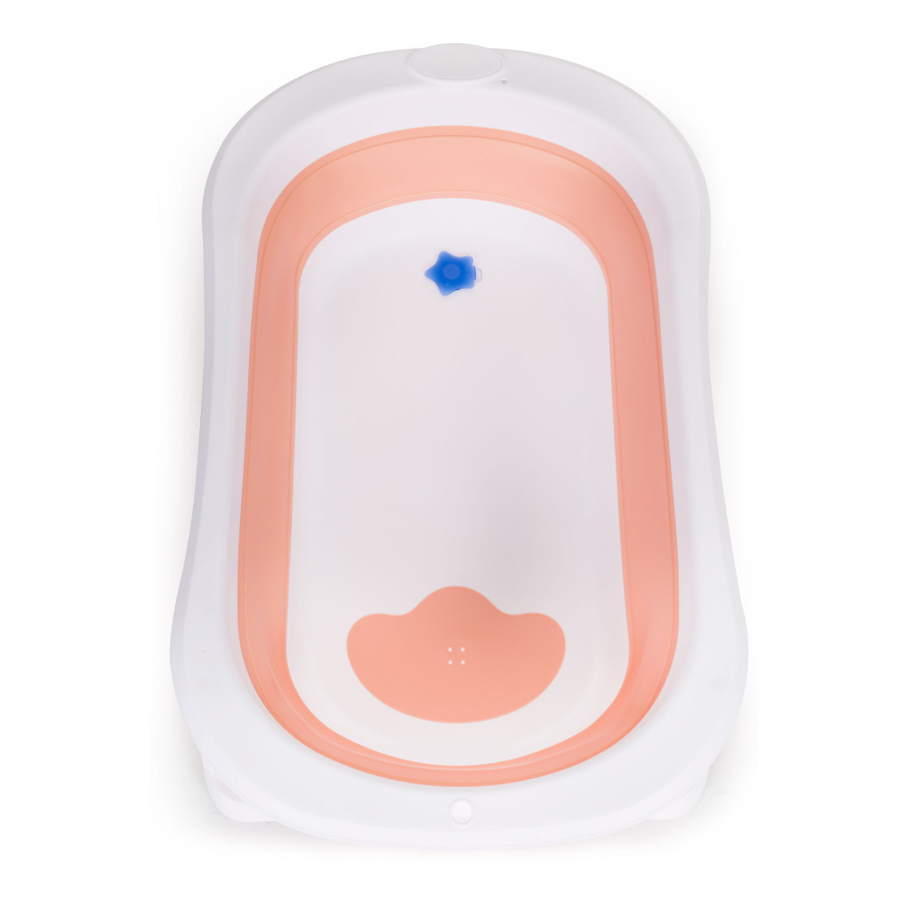 Homelux Cadă de baie pentru bebeluși cu scurgere pliabilă roz Mobalis Homvera