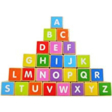 Homelux Trenuleț de lemn cu alfabetul cu blocuri de construcție educative Mobalis Homvera