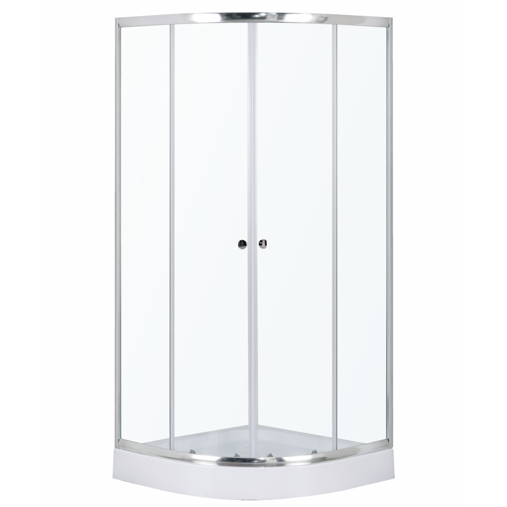 Kerra Cabină de duș curbată Leo 90 cromată cu cădiță de duș Mobalis Homvera