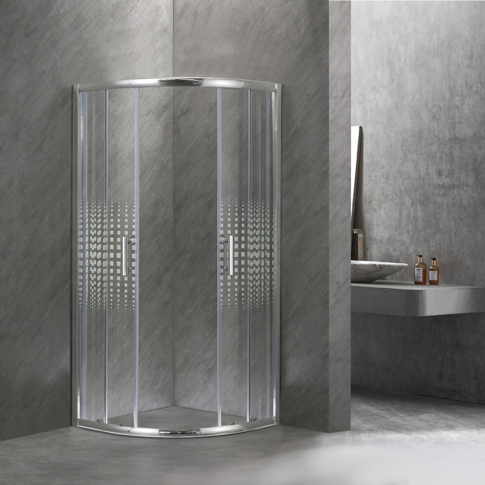 Leziter Cabină de duș curbată Spirit Matrix 80x80 cm fără cădiță de duș Mobalis Homvera