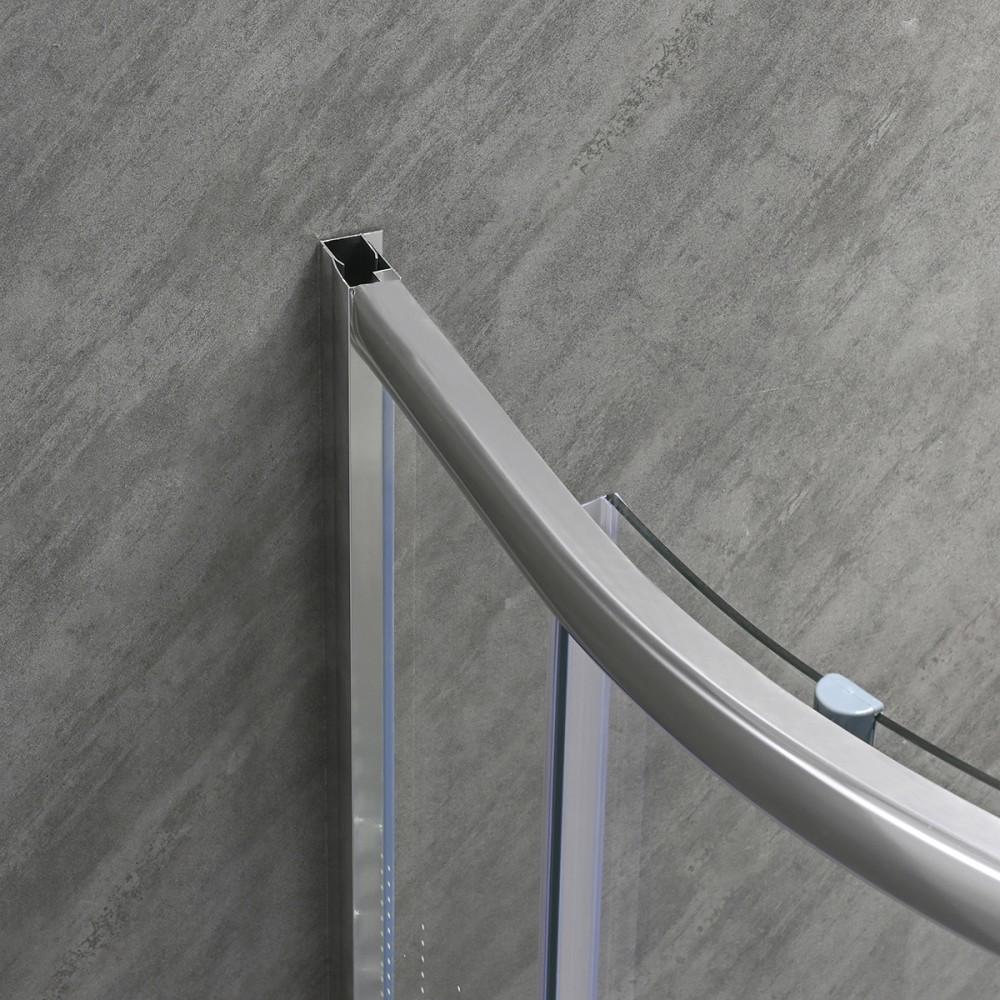 Leziter Cabină de duș curbată Spirit Matrix 80x80 cm fără cădiță de duș Mobalis Homvera