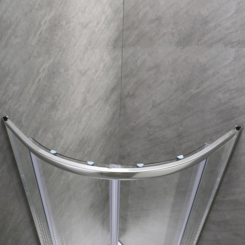 Leziter Cabină de duș curbată Spirit Matrix 80x80 cm fără cădiță de duș Mobalis Homvera