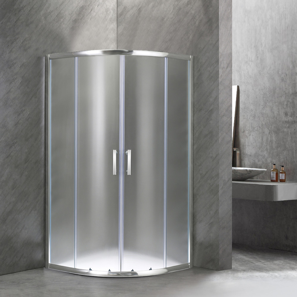 Leziter Cabină de duș curbată Spirit Matt 90x90 cm fără cădiță de duș Mobalis Homvera