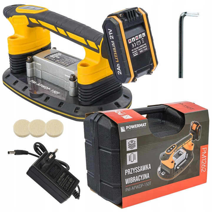 Powermat Ventuză vibratoare 2xACCU 21V PM-APWDP-150T Mobalis Homvera