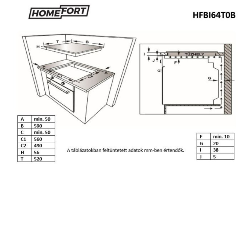 Homefort Plită cu inducție HOMEFORT HFBI64T0B Mobalis Homvera