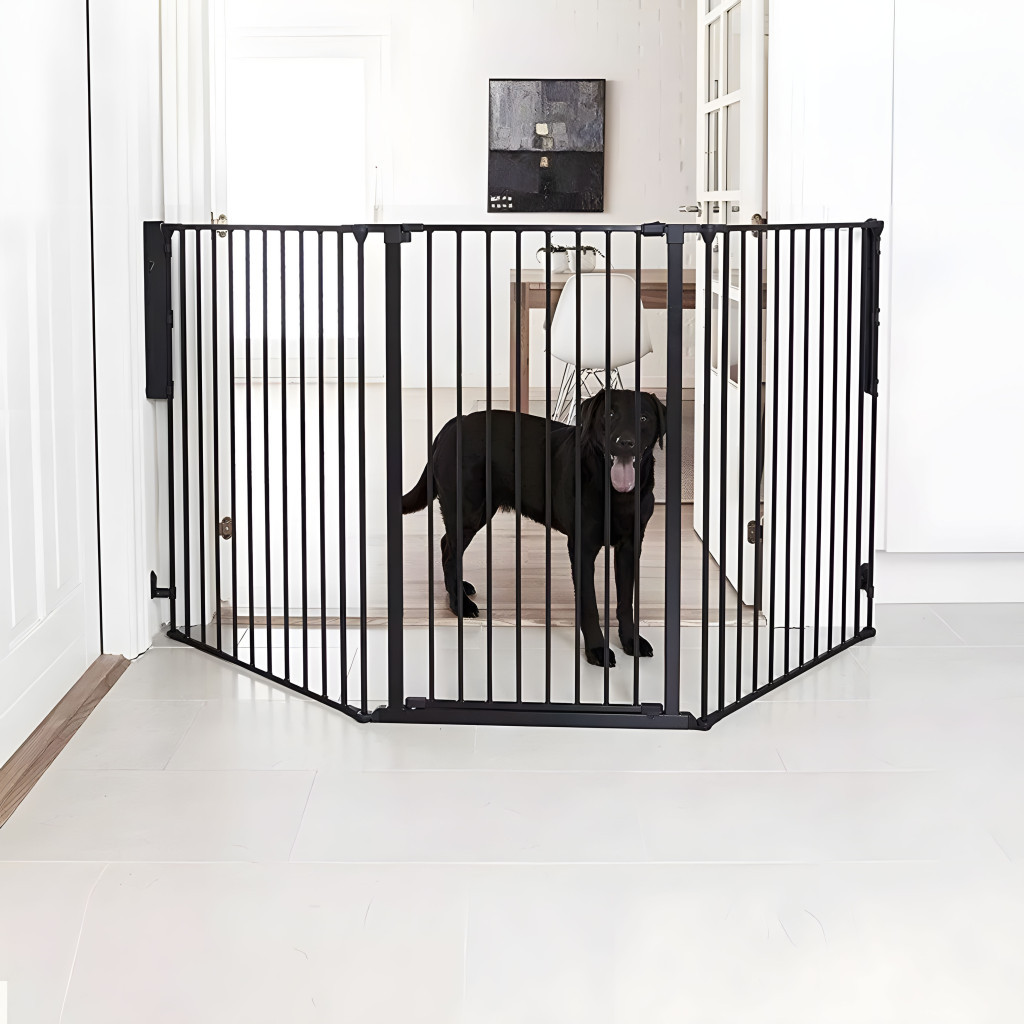 Homelux Balustradă de siguranță 5 panouri 60 cm metalică neagră Mobalis Homvera